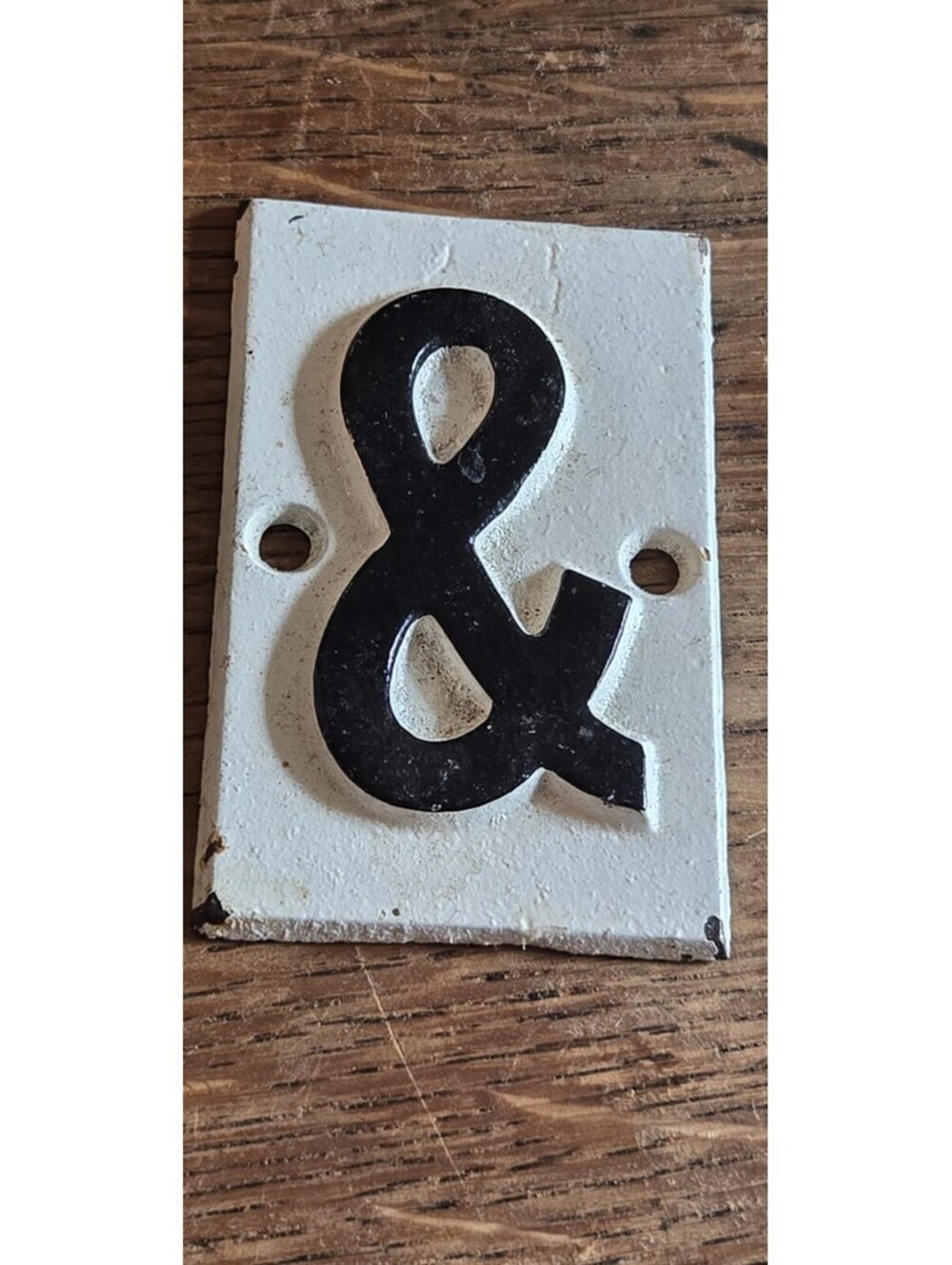 3D Metal Iron Symbol Ampersand ( &) 3"TX2"W Black On White Background